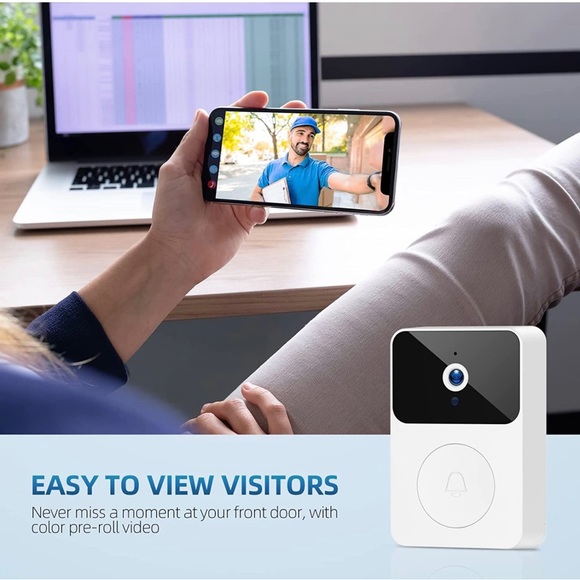 Wireless Video Doorbell Camera Anti-Theft Night Vision 2.4Ghz WiFi Only - Picture 4 of 11